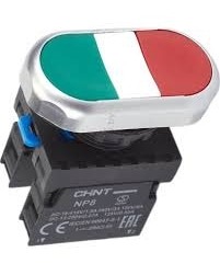 BOTON DE COMANDO ROJO/VERDE METAL NP8-NP8/11S 1NA+1NC
