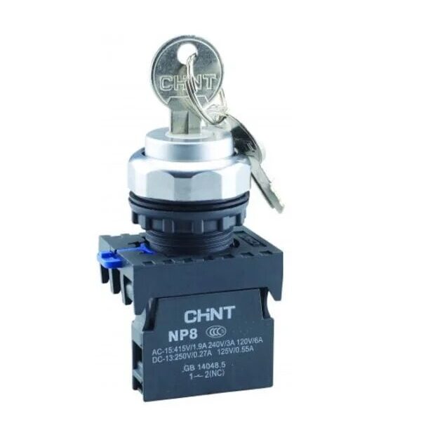 LLAVE SELECTORA METAL CON LLAVE NP8-10Y/21 2 POS IP65 NO
